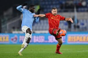 As Roma 23/11/2025 - campionato di calcio serie A / Lazio-Lecce / foto Antonello Sammarco/Image Sport nella foto: Boulaye Dia-Ylber Ramadani