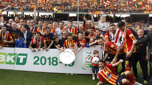LECCE CAMPIONATO 2018-2019 ESULTANZA PROMOZIONE IN SERIE A. MICHEL CAPUTO/SILPRESS