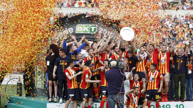 LECCE CAMPIONATO 2018-2019 ESULTANZA PROMOZIONE IN SERIE A. MICHEL CAPUTO/SILPRESS