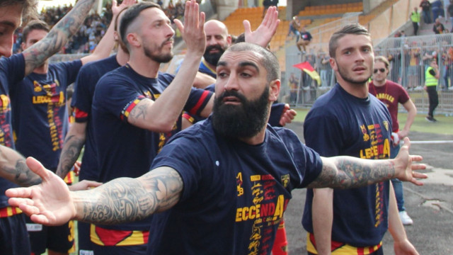 LECCE CAMPIONATO 2018-2019 ESULTANZA PROMOZIONE DI FRANCESCO COSENZA MICHEL CAPUTO/SILPRESS