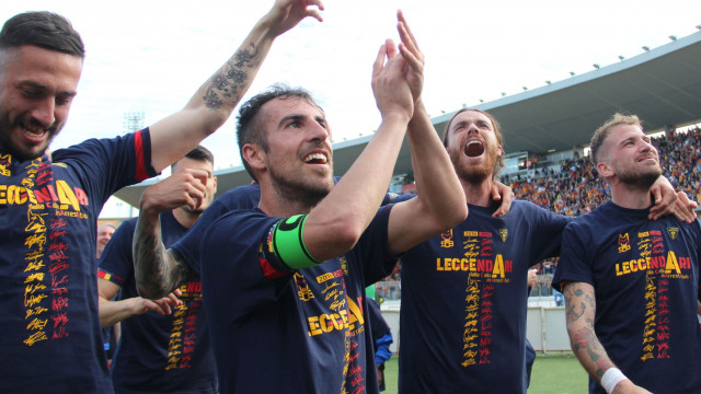 LECCE CAMPIONATO 2018-2019 FESTA PROMOZIONE. MICHEL CAPUTO/SILPRESS