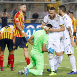 LECCE CAMPIONATO 2019-2020 ABBRACCIO SILVESTRI MICHEL CAPUTO/SILPRESS