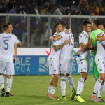 LECCE CAMPIONATO 2019-2020 ESULTANZA FINE PARTITA HELLAS VERONA MICHEL CAPUTO/SILPRESS