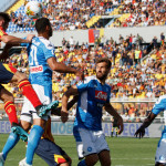 LECCE CAMPIONATO 2019-2020 COLPO DI TESTA LUCIONI MICHEL CAPUTO/SILPRESS