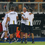 01/09/2019.LECCE-VERONA.ALLENATORE IVAN JURIC ESULTA A FINE GARA.SILPRESS