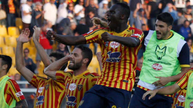 LECCE CAMPIONATO 2019-2020 ESULTANZA FINE PARTITA MICHEL CAPUTO/SILPRESS