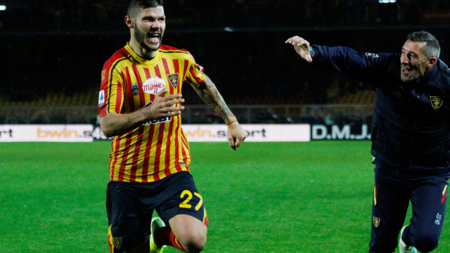 LECCE CAMPIONATO 2019-2020 ESULTANZA CALDERONI MICHEL CAPUTO/SILPRESS