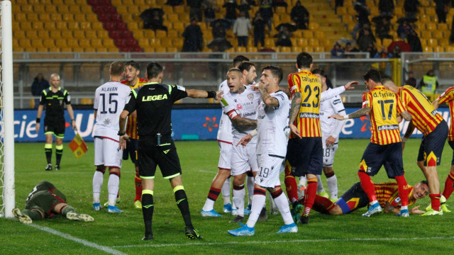 LECCE CAMPIONATO 2019-2020 PROTESTE NAINGGOLAN MICHEL CAPUTO/SILPRESS