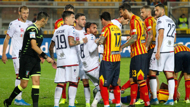 LECCE CAMPIONATO 2019-2020 CHIARIMENTO CIGARINI FARIAS MICHEL CAPUTO/SILPRESS