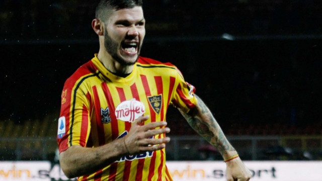 LECCE CAMPIONATO 2019-2020 ESULTANZA CALDERONI MICHEL CAPUTO/SILPRESS