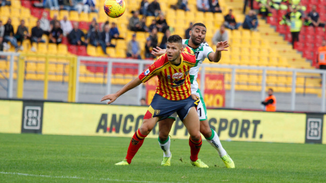 LECCE CAMPIONATO 2019-2020 CONTRASTO CALDERONI MICHEL CAPUTO/SILPRESS
