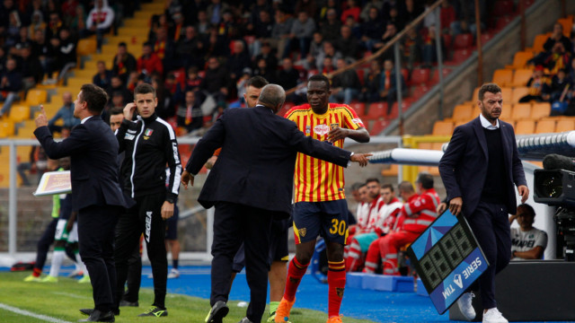 LECCE CAMPIONATO 2019-2020 LITIGIO BABACAR LIVERANI MICHEL CAPUTO/SILPRESS