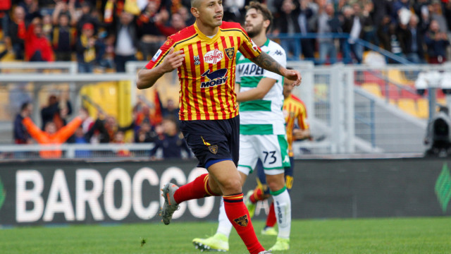 LECCE CAMPIONATO 2019-2020 ESULTANZA LAPADULA MICHEL CAPUTO/SILPRESS