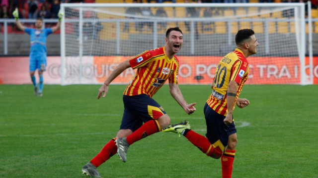 LECCE CAMPIONATO 2019-2020 ESULTANZA FALCO MICHEL CAPUTO/SILPRESS