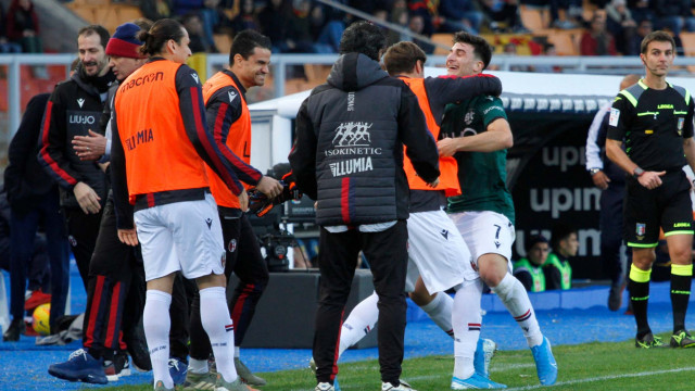 LECCE CAMPIONATO 2019-2020 GOL BOLOGNA MICHEL CAPUTO/SILPRESS