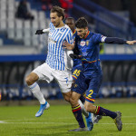 FERRARA - ITALY, 04-11-19 — FOTO DI SILPRESS / CASTALDI — 4° di COPPA ITALIA 2019-2020 — STADIO PAOLO MAZZA — SPAL VS LECCE — NELLA FOTO: DAVIDE RICCARDI (LECCE) SIMONE MISSIROLI (SPAL)