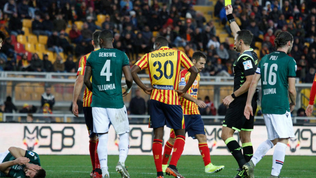 LECCE CAMPIONATO 2019-2020 AMMONIZIONE BABACAR MICHEL CAPUTO/SILPRESS