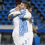 FERRARA - ITALY, 04-11-19 — FOTO DI SILPRESS / CASTALDI — 4° di COPPA ITALIA 2019-2020 — STADIO PAOLO MAZZA — SPAL VS LECCE — NELLA FOTO: ESULTANZA DOPO IL GOAL DI ALBERTO PALOSCHI (SPAL)