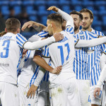 FERRARA - ITALY, 04-11-19 — FOTO DI SILPRESS / CASTALDI — 4° di COPPA ITALIA 2019-2020 — STADIO PAOLO MAZZA — SPAL VS LECCE — NELLA FOTO: ESULTANZA DOPO IL GOAL DI ALESSANDRO MURGIA (SPAL)