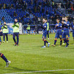 FERRARA - ITALY, 04-11-19 — FOTO DI SILPRESS / CASTALDI — 4° di COPPA ITALIA 2019-2020 — STADIO PAOLO MAZZA — SPAL VS LECCE — NELLA FOTO: GIOCATORI DEL LECCE SALUTANO I LORO TIFOSI A FINE PARTITA