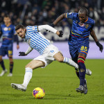 FERRARA - ITALY, 04-11-19 — FOTO DI SILPRESS / CASTALDI — 4° di COPPA ITALIA 2019-2020 — STADIO PAOLO MAZZA — SPAL VS LECCE — NELLA FOTO: GILIBER IMBULA (LECCE) E MATTIA VALOTI (SPAL)