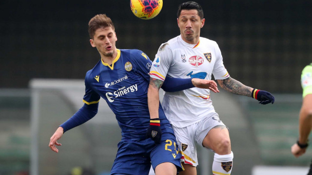 HELLAS VERONA- LECCE 26-01-2020 MARASH KUMBULLA E GIANLUCA LAPADULA . SILPRESS