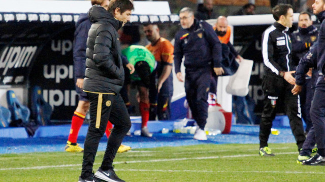 LECCE CAMPIONATO 2019-2020 CONTE FINE PARTITA MICHEL CAPUTO/SILPRESS