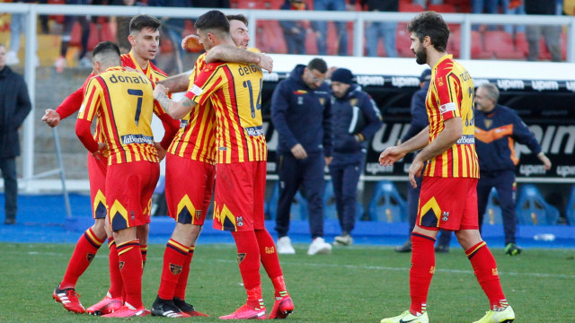 LECCE SPAL CAMPIONATO 2019-2020 15/02/2020 ABBRACCI FINALI MICHEL CAPUTO/SILPRESS