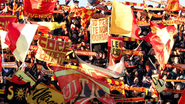 LECCE SPAL CAMPIONATO 2019-2020 15/02/2020 SCIARPATA CURVA NORD MICHEL CAPUTO/SILPRESS