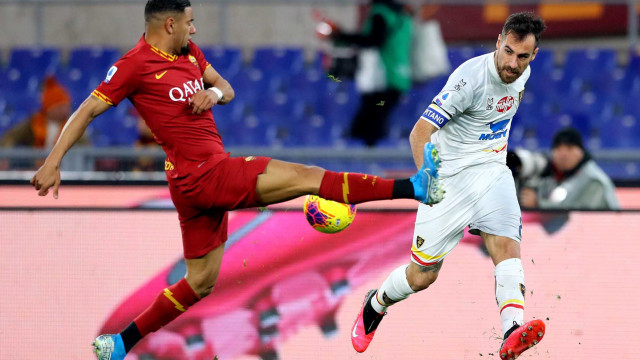 ROMA - LECCE 23-02-2020. MANCOSU E BRUNO PERES. CIAMBELLI/SILPRESS