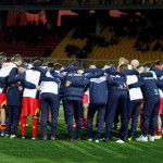 LECCE CAMPIONATO 2019-2020 ABBRACCIO INIZIALE MICHEL CAPUTO/SILPRESS