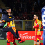 LECCE CAMPIONATO 2019-2020 ABBRACCIO MANCOSU DEIOLA MICHEL CAPUTO/SILPRESS