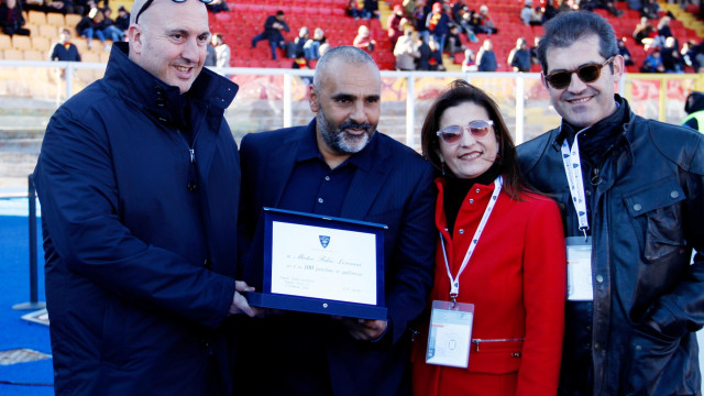 LECCE SPAL CAMPIONATO 2019-2020 15/02/2020 PREMIAZIONE LIVERANI MICHEL CAPUTO/SILPRESS