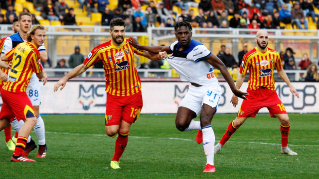 LECCE ATALANTA CAMPIONATO 2019-2020 01/03/2020 ZAPATA E ROSSETTINI MICHEL CAPUTO/SILPRESS