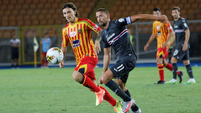 LECCE SAMPDORIA CAMPIONATO 2019-2020 01/07/2020 RAMIREZ E PETRICCIONE MICHEL CAPUTO/SILPRESS