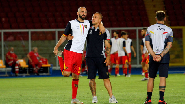 LECCE SAMPDORIA CAMPIONATO 2019-2020 01/07/2020 RISCALDAMENTO SAPONARA COPPOLA MICHEL CAPUTO/SILPRESS