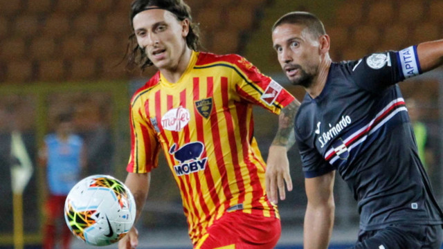 LECCE SAMPDORIA CAMPIONATO 2019-2020 01/07/2020 RAMIREZ E PETRICCIONE MICHEL CAPUTO/SILPRESS