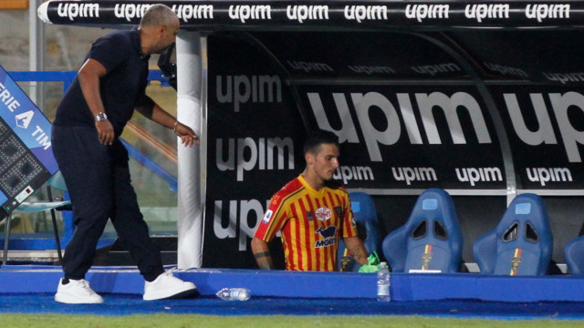 LECCE BRESCIA CAMPIONATO 2019-2020 22/07/2020 LIVERANI RIMPROVERO FALCO 2 MICHEL CAPUTO/SILPRESS