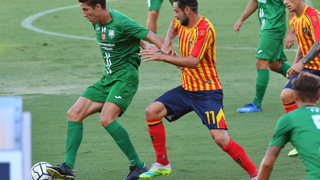 LECCE-MONOPOLI AMICHEVOLE STAGIONE 2020-2021 12/09/2020 CONTRASTO SHAKHOV MICHEL CAPUTO/SILPRESS