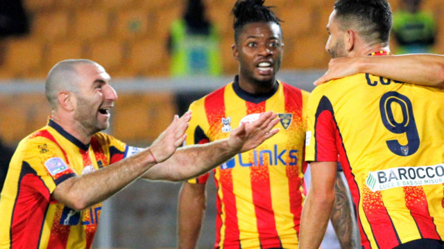 LECCE STAGIONE 2020-2021 LECCE-CREMONESE 21/10/2020 ESULTANZA MICHEL CAPUTO/SILPRESS