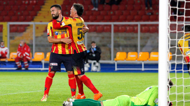 LECCE STAGIONE 2020-2021 LECCE-CREMONESE 21/10/2020 ESULTANZA CODA HENDERSON MICHEL CAPUTO/SILPRESS
