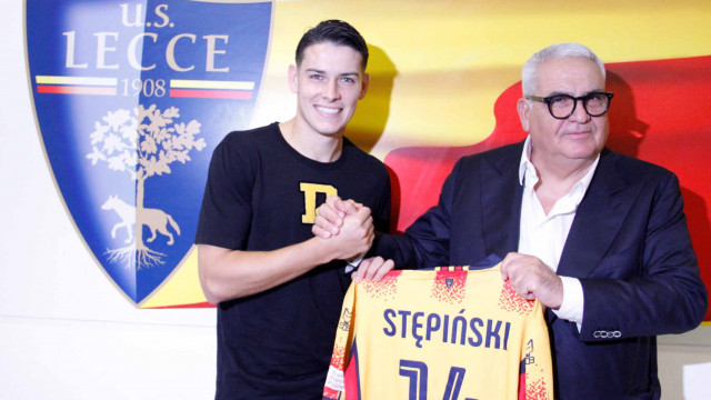 LECCE STAGIONE 2020-2021 PRESENTAZIONE STEPINSKI 06/10/2020 STEPINSKI E CORVINO MICHEL CAPUTO/SILPRESS