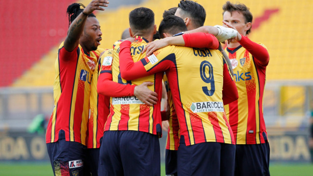 LECCE STAGIONE 2020-2021 LECCE-REGGIANA 21/11/2020 ESULTANZA SQUADRA MICHEL CAPUTO/SILPRESS