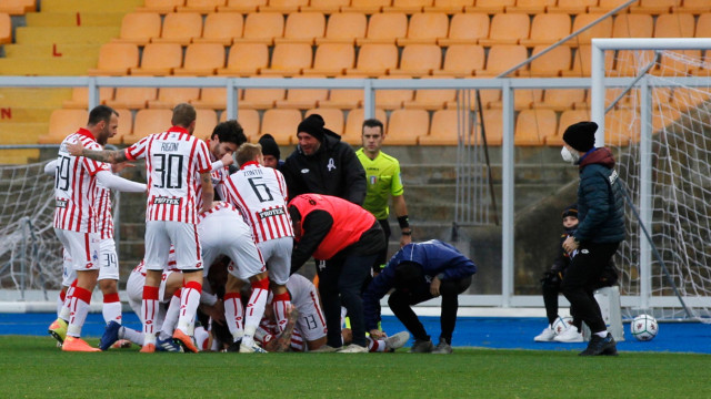LECCE STAGIONE 2020-2021 LECCE-VICENZA 27/12/2020 ESULTANZA VICENZA MICHEL CAPUTO/SILPRESS