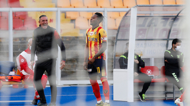 LECCE STAGIONE 2020-2021 LECCE-FROSINONE 12/12/2020 ESULTANZA ADJAPONG MICHEL CAPUTO/SILPRESS