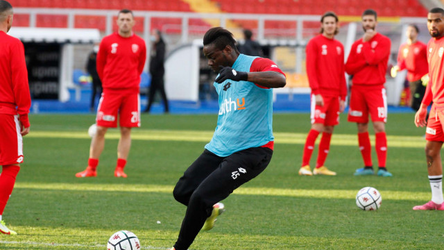LECCE STAGIONE 2020-2021 LECCE-MONZA 04/01/2020 TIRO BALOTELLI MICHEL CAPUTO/SILPRESS