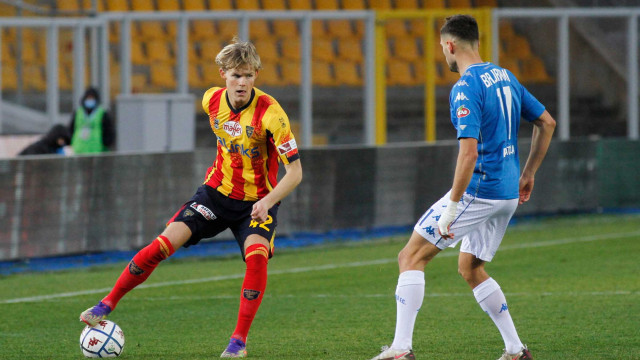 LECCE STAGIONE 2020-2021 LECCE-EMPOLI 24/01/2021 HJULMAND MICHEL CAPUTO/SILPRESS