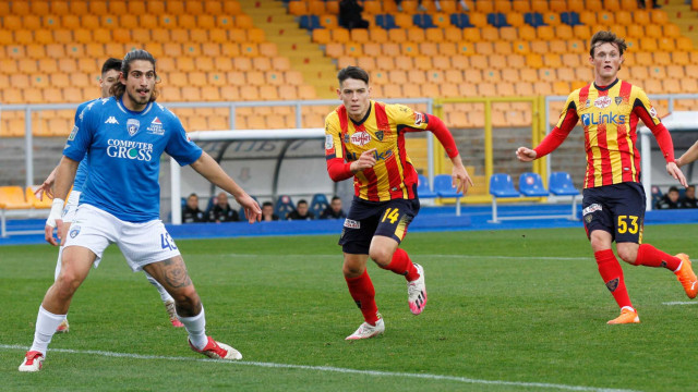 LECCE STAGIONE 2020-2021 LECCE-EMPOLI 24/01/2021 STEPINSKI E NIKOLAU MICHEL CAPUTO/SILPRESS
