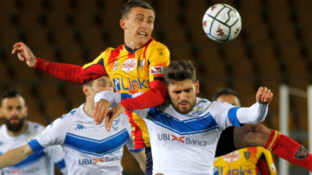 BRESCIA STAGIONE 2020-2021 LECCE-BRESCIA 09/02/2021 SCONTRO AEREO MICHEL CAPUTO/SILPRESS