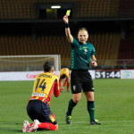 LECCE STAGIONE 2020-2021 LECCE-V.ENTELLA 02/03/2021 AMMONIZIONE STEPINSKI MICHEL CAPUTO/SILPRESS
